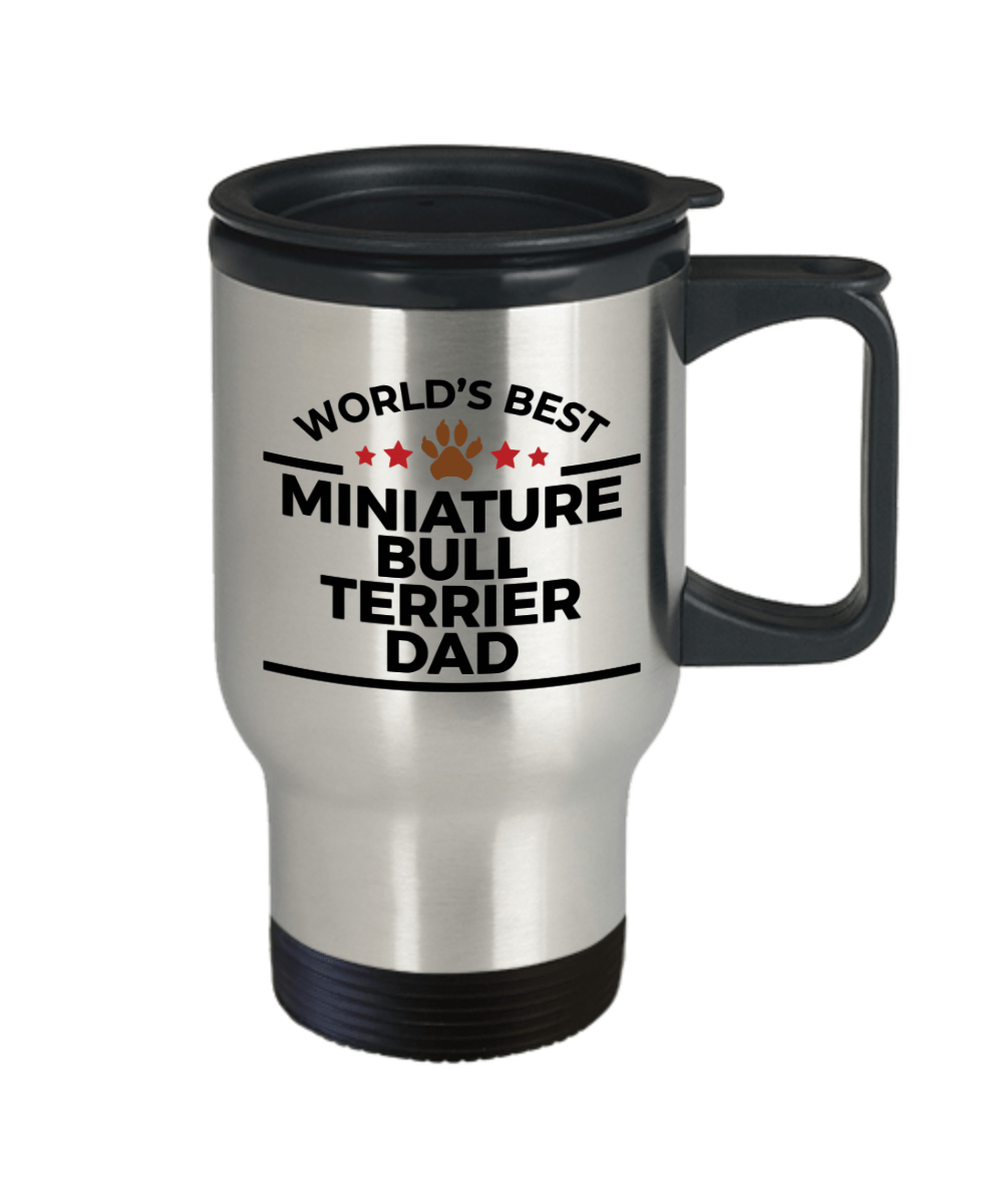 Miniature Bull Terrier Dog Dad Travel Coffee Mug