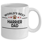Harrier Dog Lover Gift World's Best Dad Birthday Father's Day White Ceramic Coffee Mug