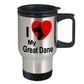 Great Dane Dog Lover Stainless Steel Travel Mug Gift