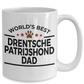 Drentsche Patrijshond Dog Lover Gift World's Best Dad Birthday Father's Day White Ceramic Coffee Mug