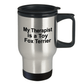 Toy Fox Terrier Dog Owner Lover Funny Gift Therapist Stainless Steel Insulated Travel Coffee Mug