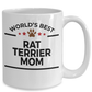 Rat Terrier Dog Lover Gift World's Best Mom Birthday Mother's Day White Ceramic Coffee Mug