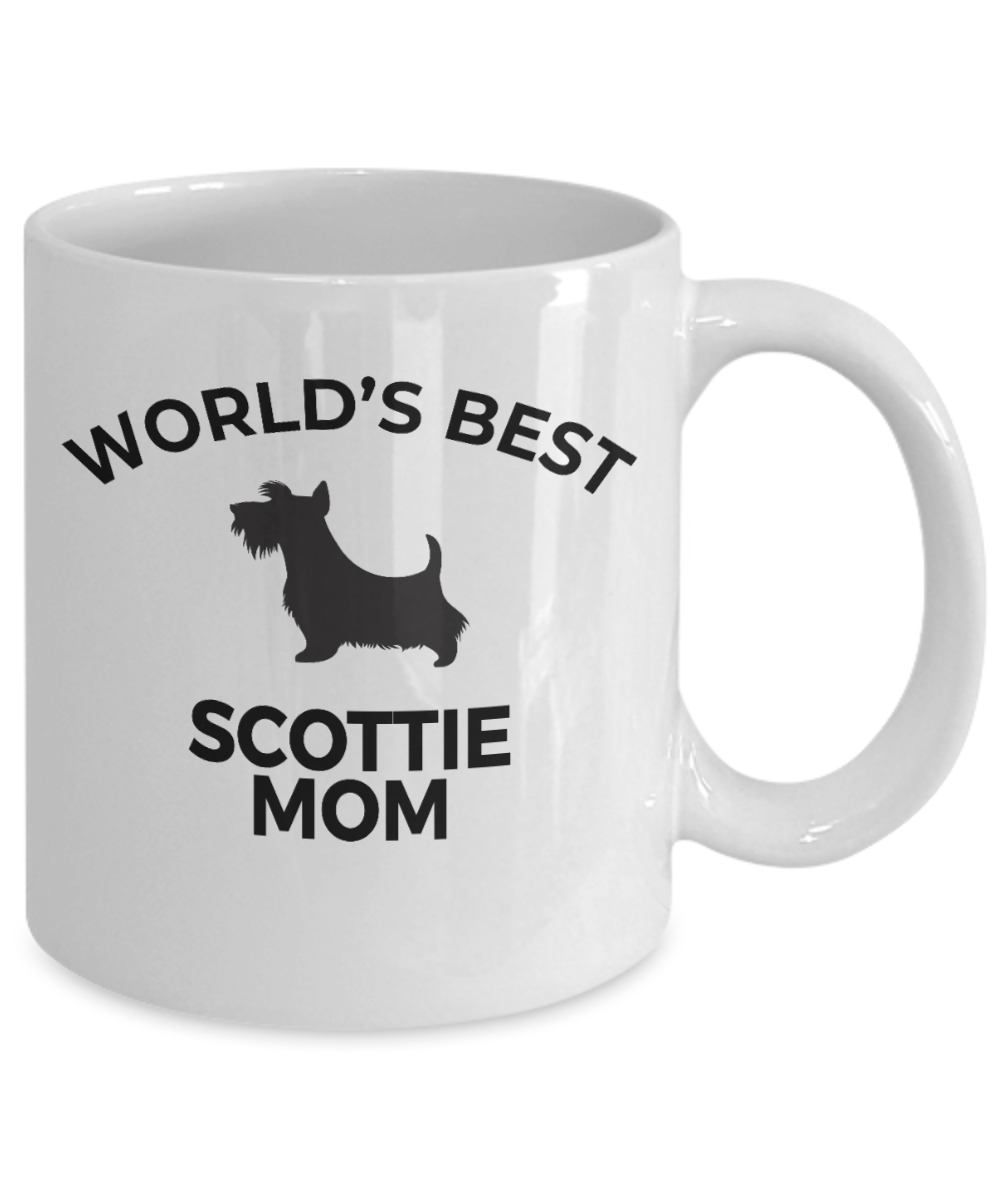 Scottie Mom Mug School Mascot Scottish Terrier Dog Lover Gift White Ceramic Coffee Cup
