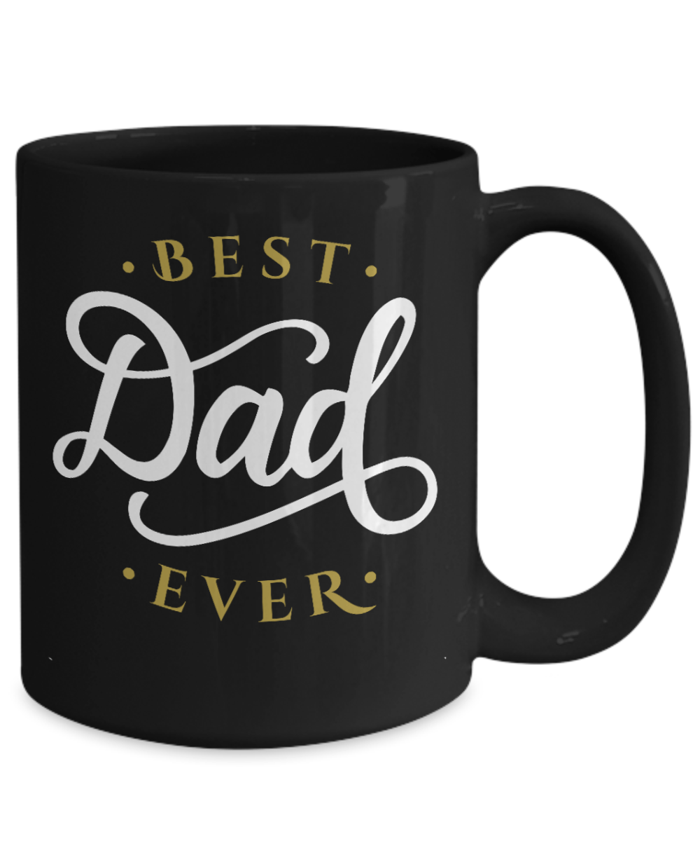 Father's Day Black Mug - Best Dad Ever