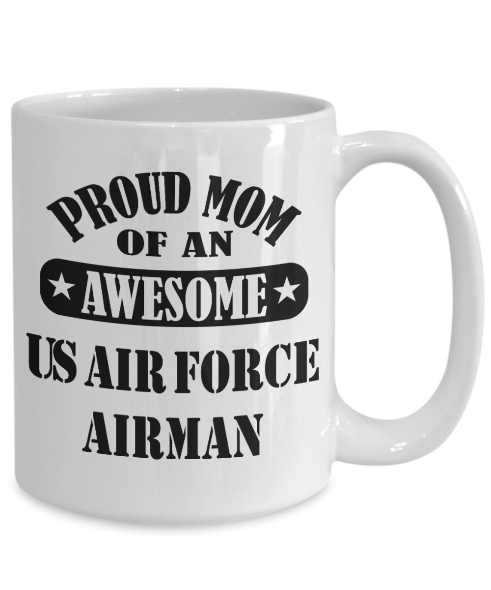 US Air Force Airman Proud Mom Coffee Mug