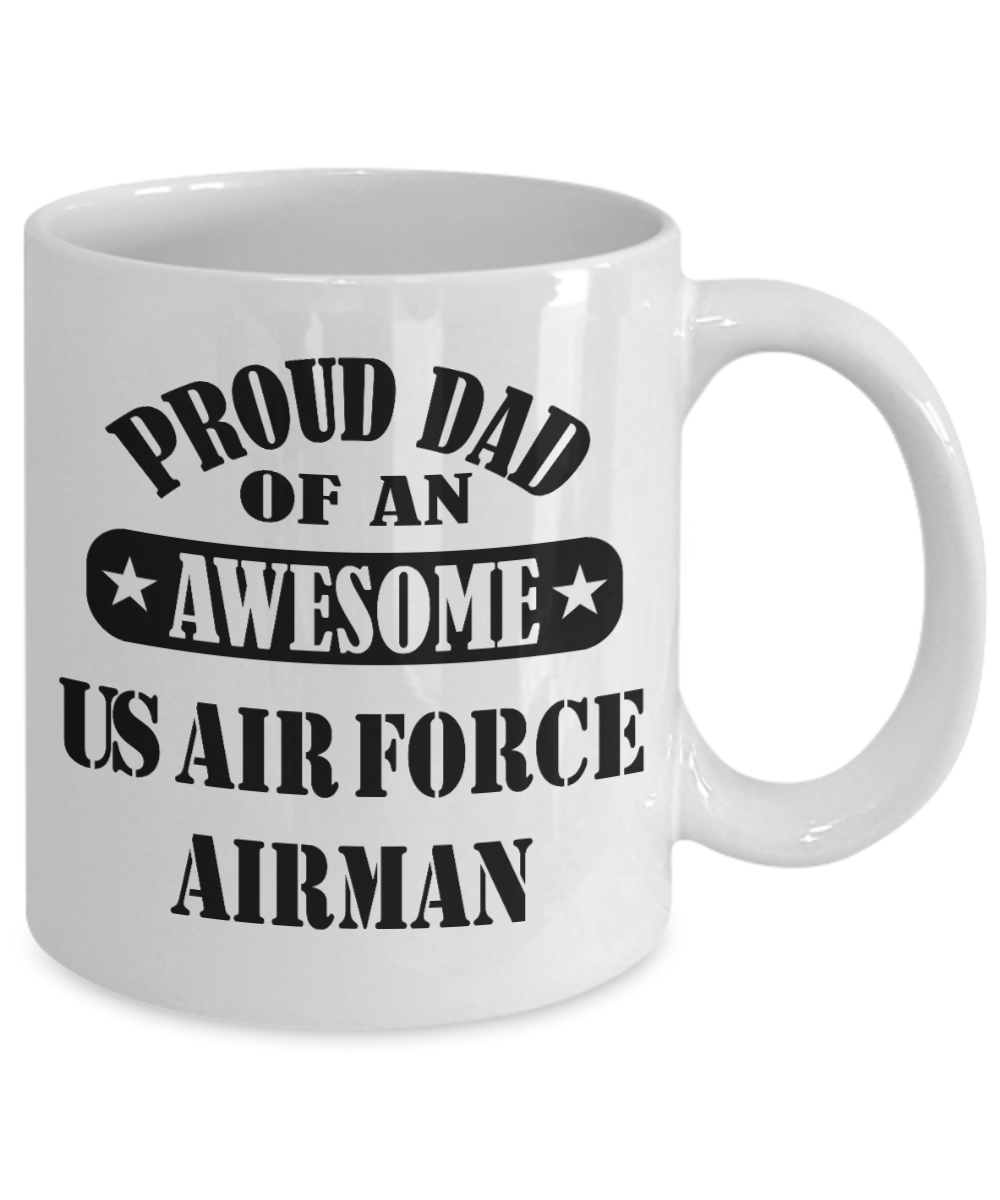 US Air Force Airman Proud Dad Coffee Mug