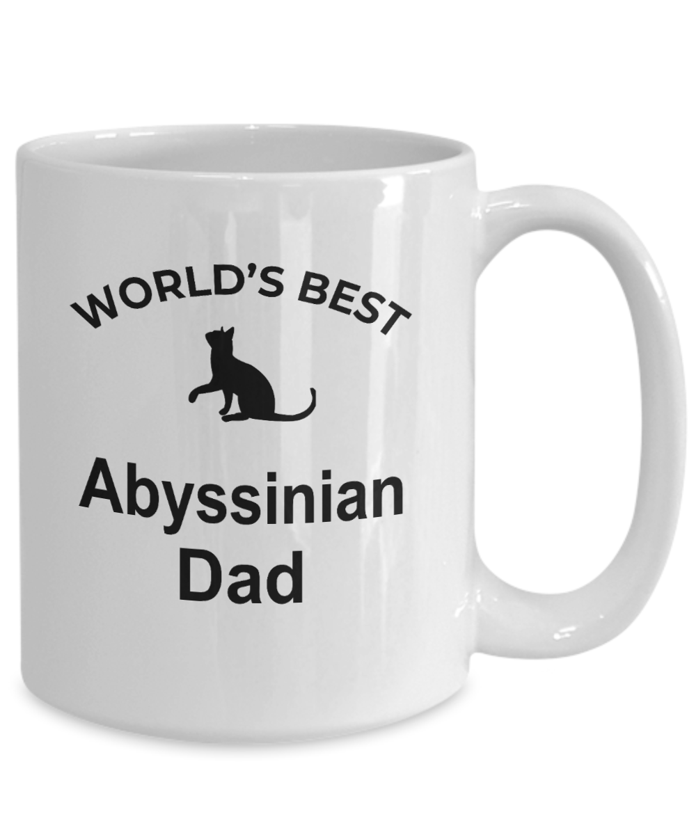 Abyssinian Cat Ceramic 15oz white Coffee Mug