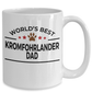 Kromfohrlander Dog Lover Gift World's Best Dad Birthday Father's Day White Ceramic Coffee Mug