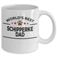 Schipperke Dog Dad Coffee Mug  Custom photo upload and personalization available