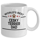 Cesky Terrier Dog Lover Gift World's Best Dad Birthday Father's Day White Ceramic Coffee Mug
