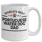Portuguese Water Dog Lover Gift World's Best Dad Birthday Father's Day White Ceramic Coffee Mug