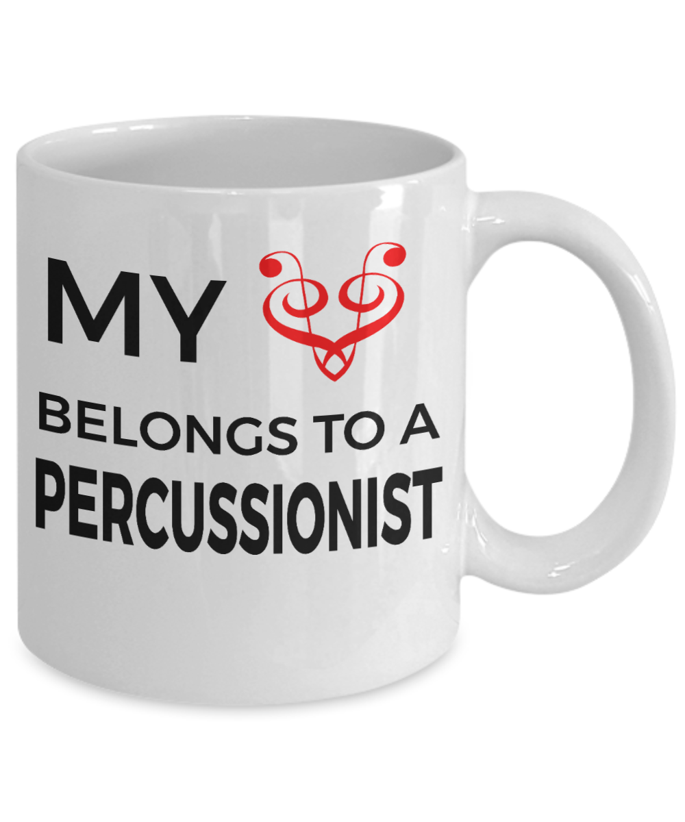 Drummer Mug - My Heart Belongs To A Percussionist