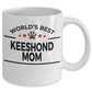 Keeshond Dog Lover Gift World's Best Mom Birthday Mother's Day White Ceramic Coffee Mug