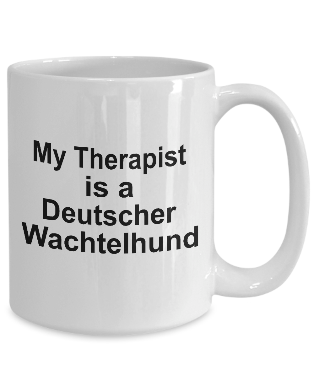 Deutscher Wachtelhund Dog Owner Lover Funny Gift Therapist White Ceramic Coffee Mug