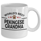 Pekingese Dog Lover Gift World's Best Grandma Birthday Mother's Day White Ceramic Coffee Mug