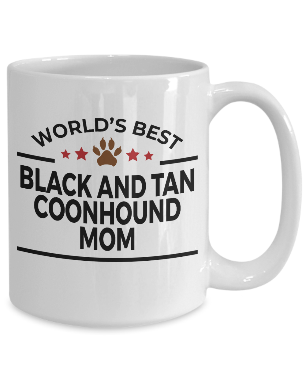 Black and Tan Coonhound Dog Mom Coffee Mug