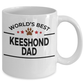 Keeshond Dog Lover Gift World's Best Dad Birthday Father's Day White Ceramic Coffee Mug