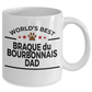 Braque du Bourbonnais Dog Lover Gift World's Best Dad Birthday Father's Day White Ceramic Coffee Mug