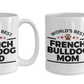 French Bulldog Mom and Dad Couples Ceramic Mugs - Set of 2