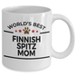 Finnish Spitz Dog Lover Gift World's Best Mom Birthday Mother's Day White Ceramic Coffee Mug