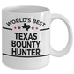 Texas Bounty Hunter Gift Birthday Father's Day White Ceramic Coffee Mug