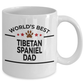 Tibetan Spaniel Dog Lover Gift World's Best Dad Birthday Father's Day White Ceramic Coffee Mug