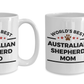 Australian Shepherd Dog Dad and Mom Couples Set of 2 Mugs