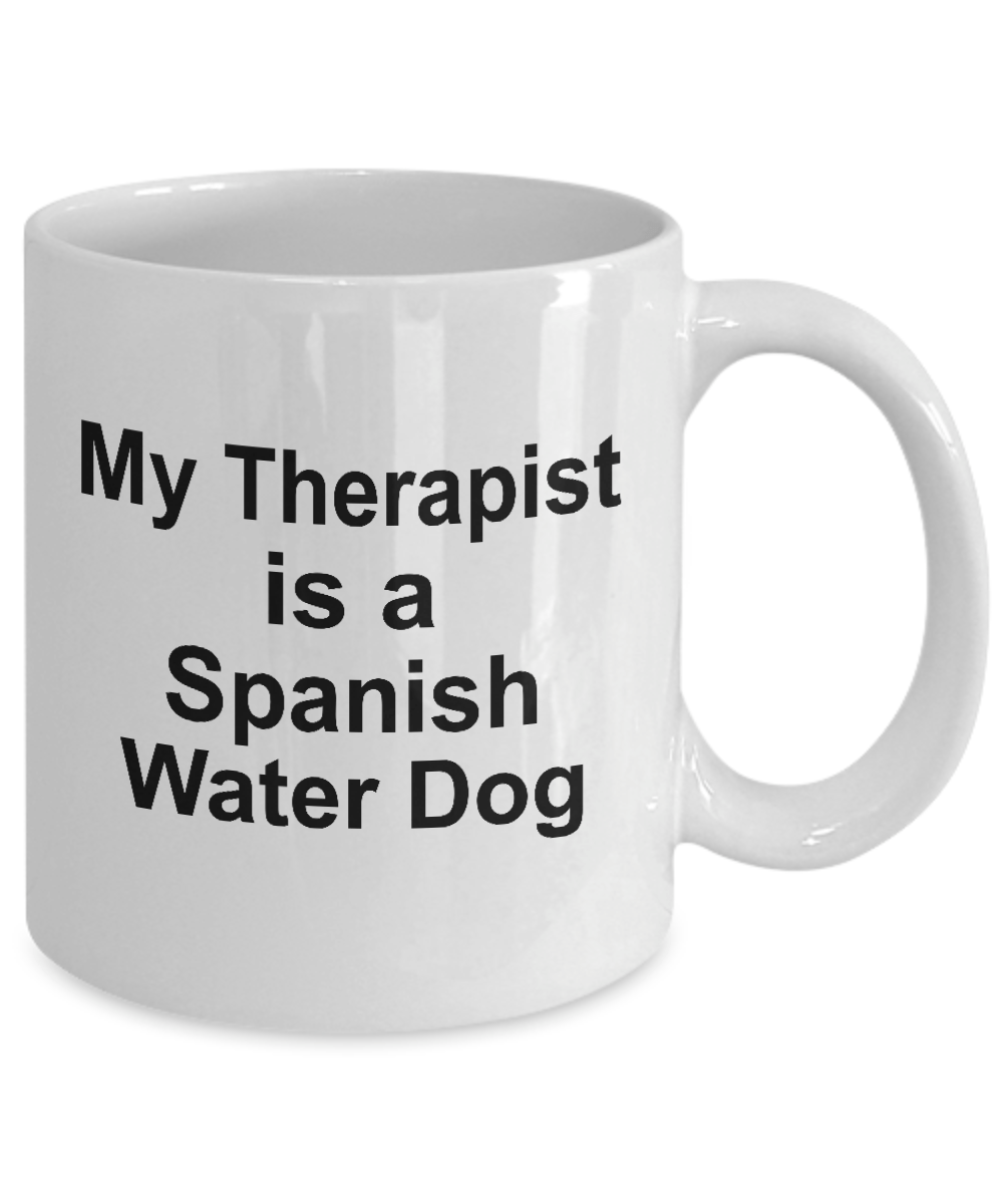 Spanish Water Dog Owner Lover Funny Gift Therapist White Ceramic Coffee Mug