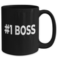 Number One Boss Black Coffee Mug