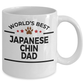 Japanese Chin Dog Lover Gift World's Best Dad Birthday Father's Day White Ceramic Coffee Mug