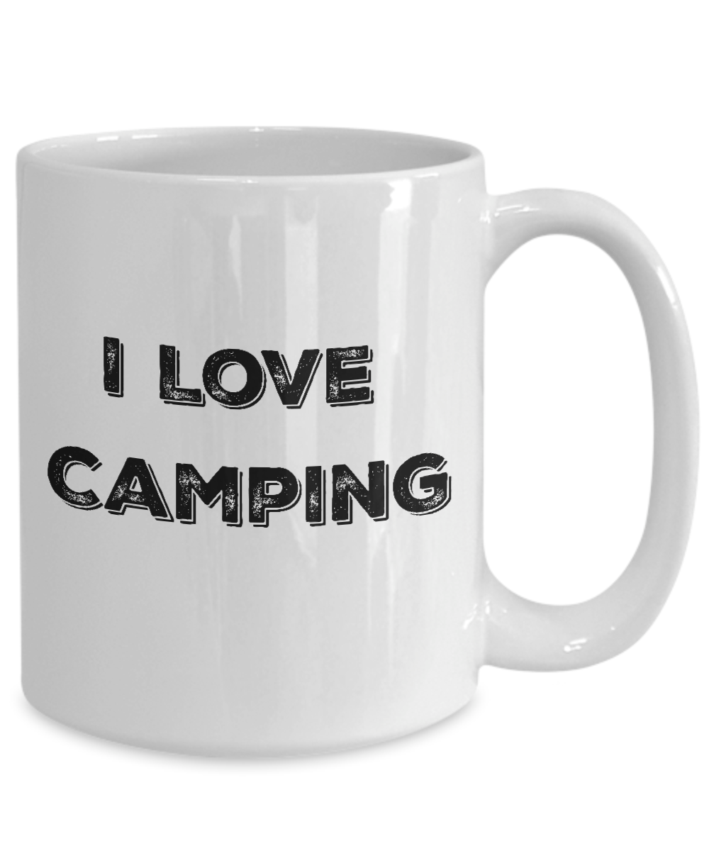 I Love Camping White Ceramic Mug