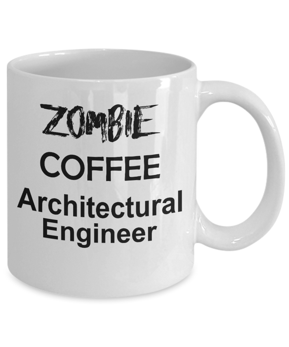 Architectural Engineer Zombie Gift White Ceramic Coffee Cup