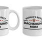 World's Best Dachshund Dad and Mom Couple Ceramic Mug - Set of 2 His and Hers