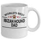 Ibizan Hound Dog Lover Gift World's Best Dad Birthday Father's Day White Ceramic Coffee Mug