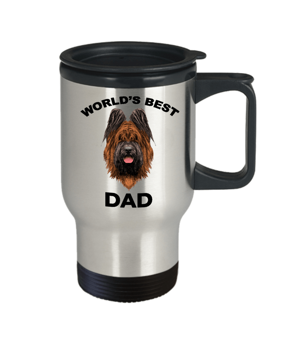 Briard Best Dog Dad travel mug