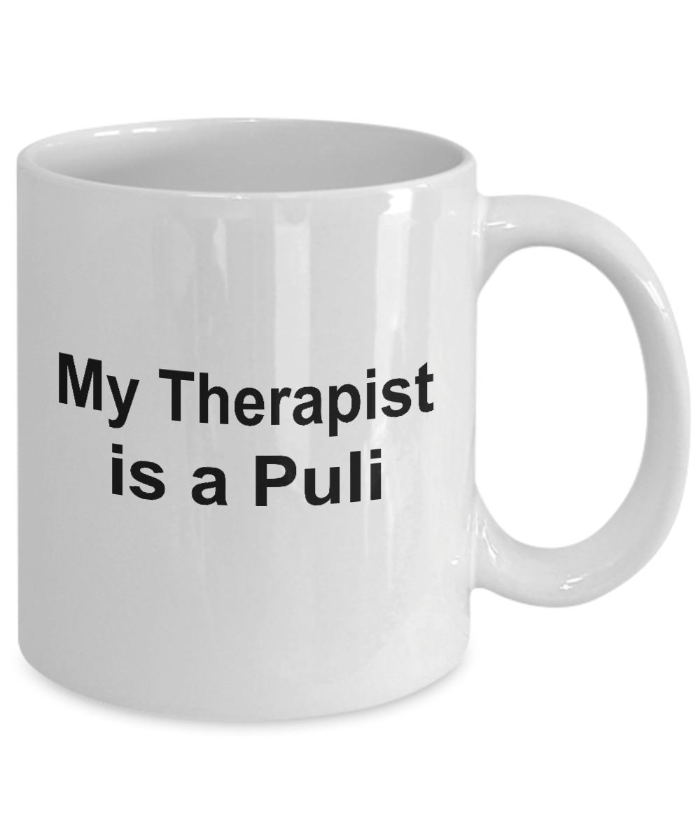 Puli Dog Owner Lover Funny Gift Therapist White Ceramic Coffee Mug