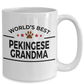 Pekingese Dog Lover Gift World's Best Grandma Birthday Mother's Day White Ceramic Coffee Mug