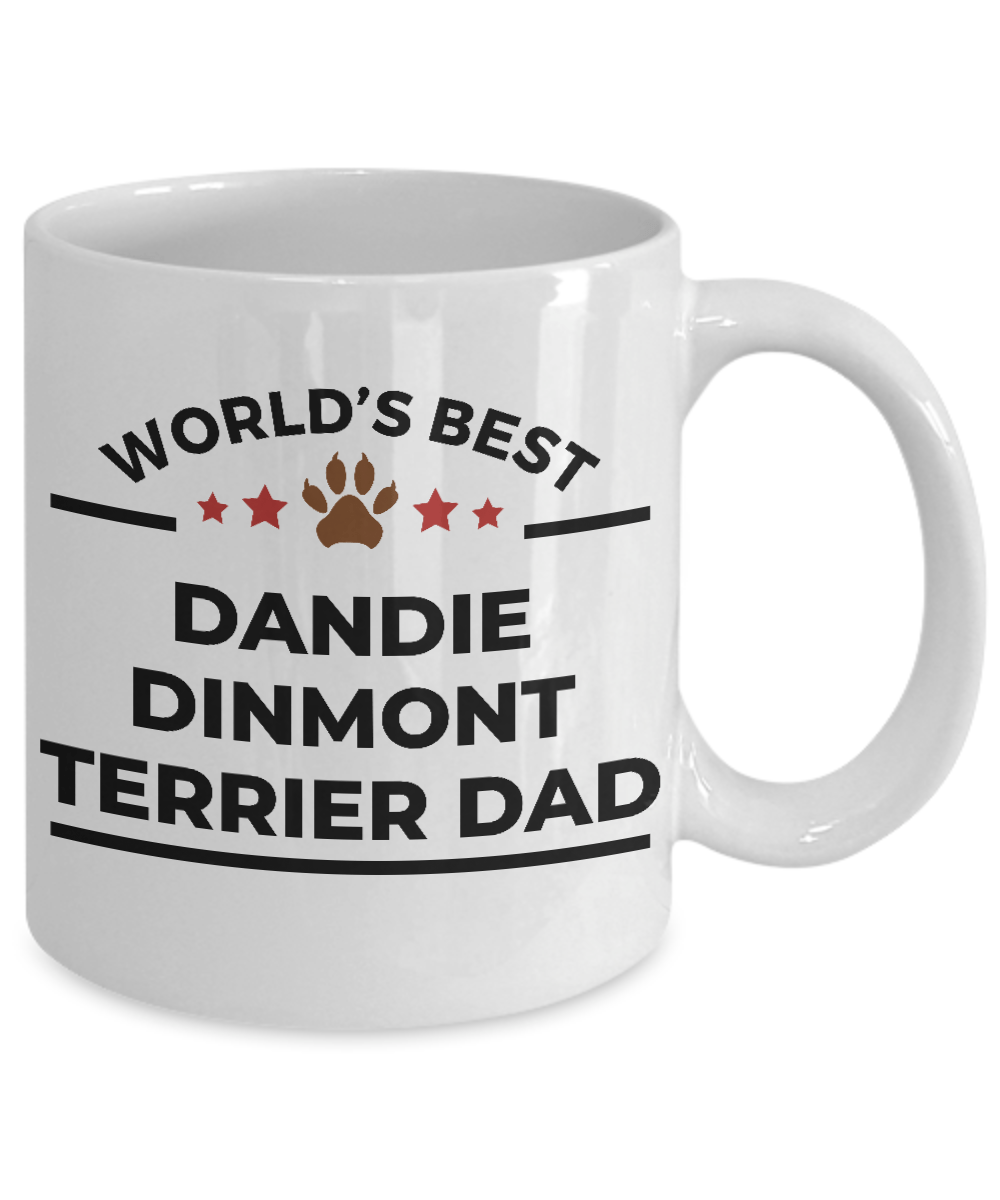 Dandie Dinmont Terrier Dog Lover Gift World's Best Dad Birthday Father's Day Ceramic Coffee Mug