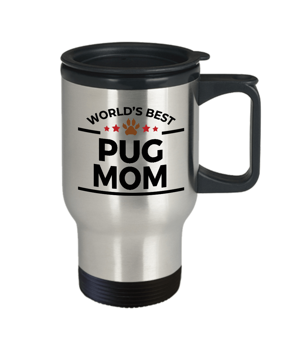 Pug Dog Mom Travel Coffee Mug