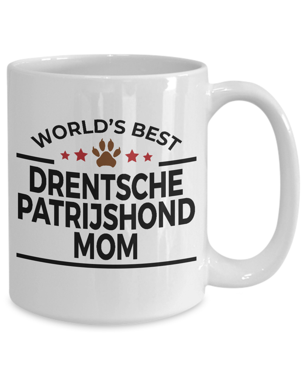 Drentsche Patrijshond Dog Lover Gift World's Best Mom Birthday Mother's Day White Ceramic Coffee Mug