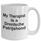 Drentsche Patrijshond Dog Owner Lover Funny Gift Therapist White Ceramic Coffee Mug