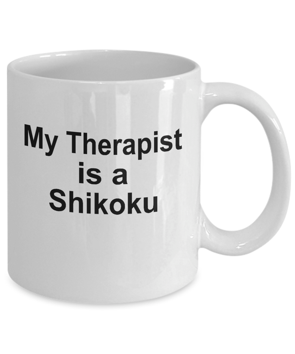 Shikoku Dog Owner Lover Funny Gift Therapist White Ceramic Coffee Mug