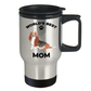 Basset Hound Dog Mom Travel Mug watercolor print
