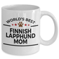 Finnish Lapphund Dog Lover Gift World's Best Mom Birthday Mother's Day White Ceramic Coffee Mug