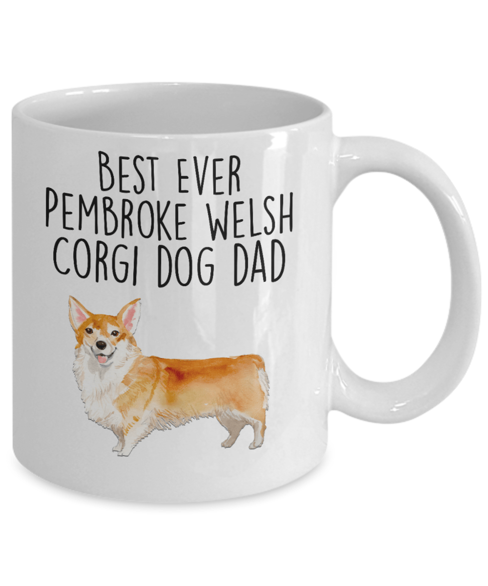 Best Ever Pembroke Welsh Corgi Dog Dad Ceramic Coffee Mug