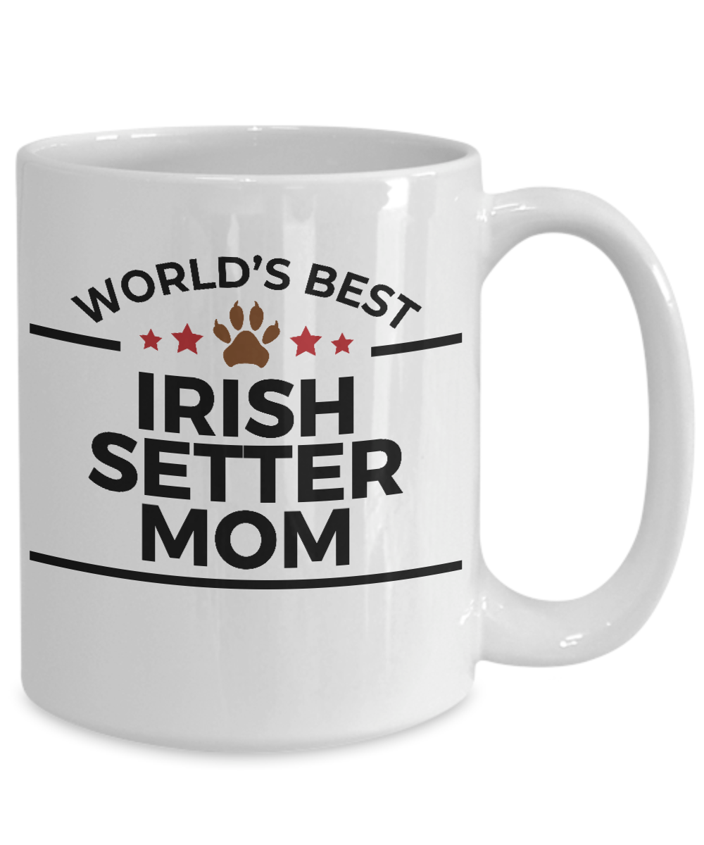 Irish Setter World's Best Dog Mom Custom Ceramic Coffee Mug