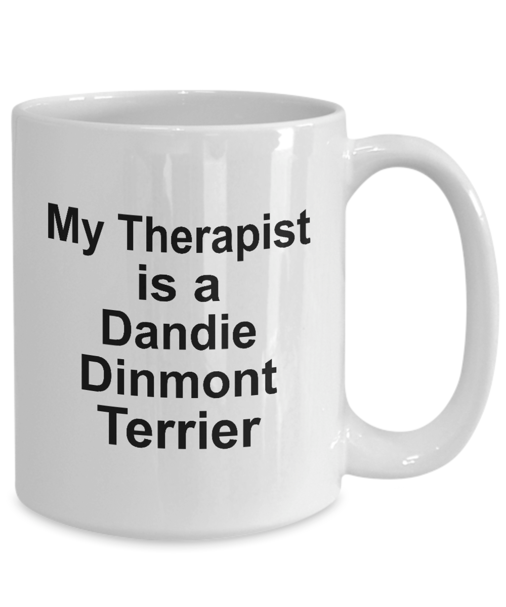 Dandie Dinmont Terrier Dog Owner Lover Funny Gift Therapist White Ceramic Coffee Mug