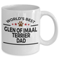 Glen of Imaal Terrier Dog Lover Gift World's Best Dad Birthday Father's Day White Ceramic Coffee Mug