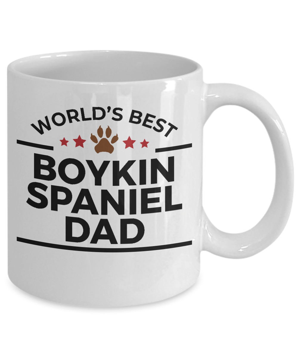 Boykin Spaniel Dog Lover Gift World's Best Dad Birthday Father's Day White Ceramic Coffee Mug