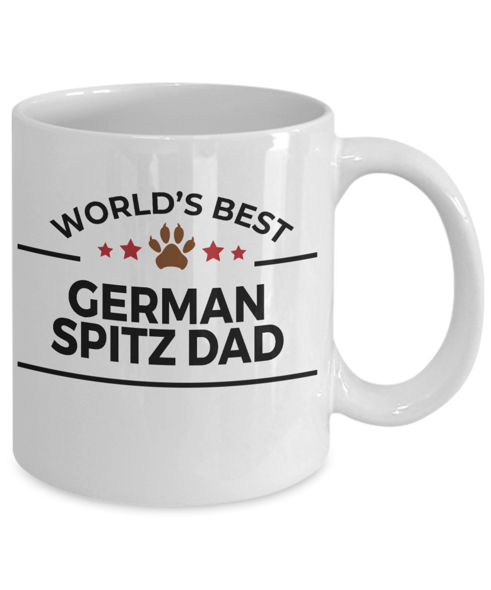 German Spitz Dog Lover Gift World's Best Dad Birthday Father's Day White Ceramic Coffee Mug